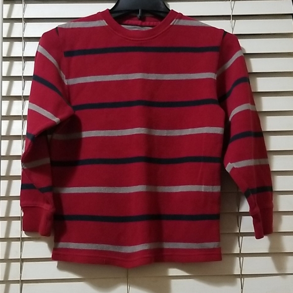 GAP Other - GAP KIDS RED GRAY BLUE STRIPED COTTON SWEATER M